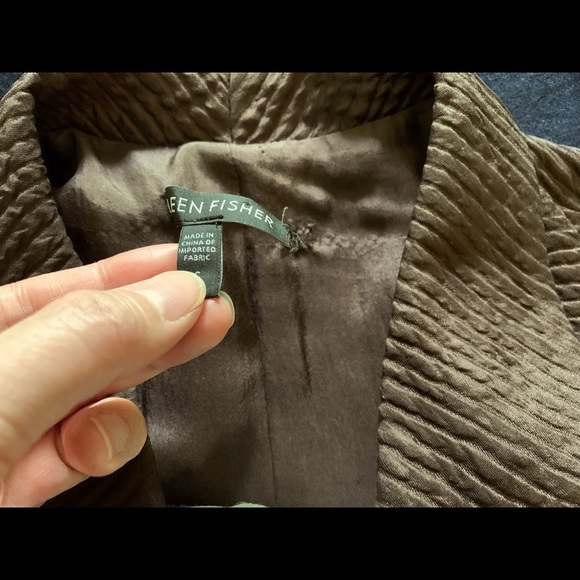 Eileen Fisher silk blended A-line blazer - Picture 11 of 11